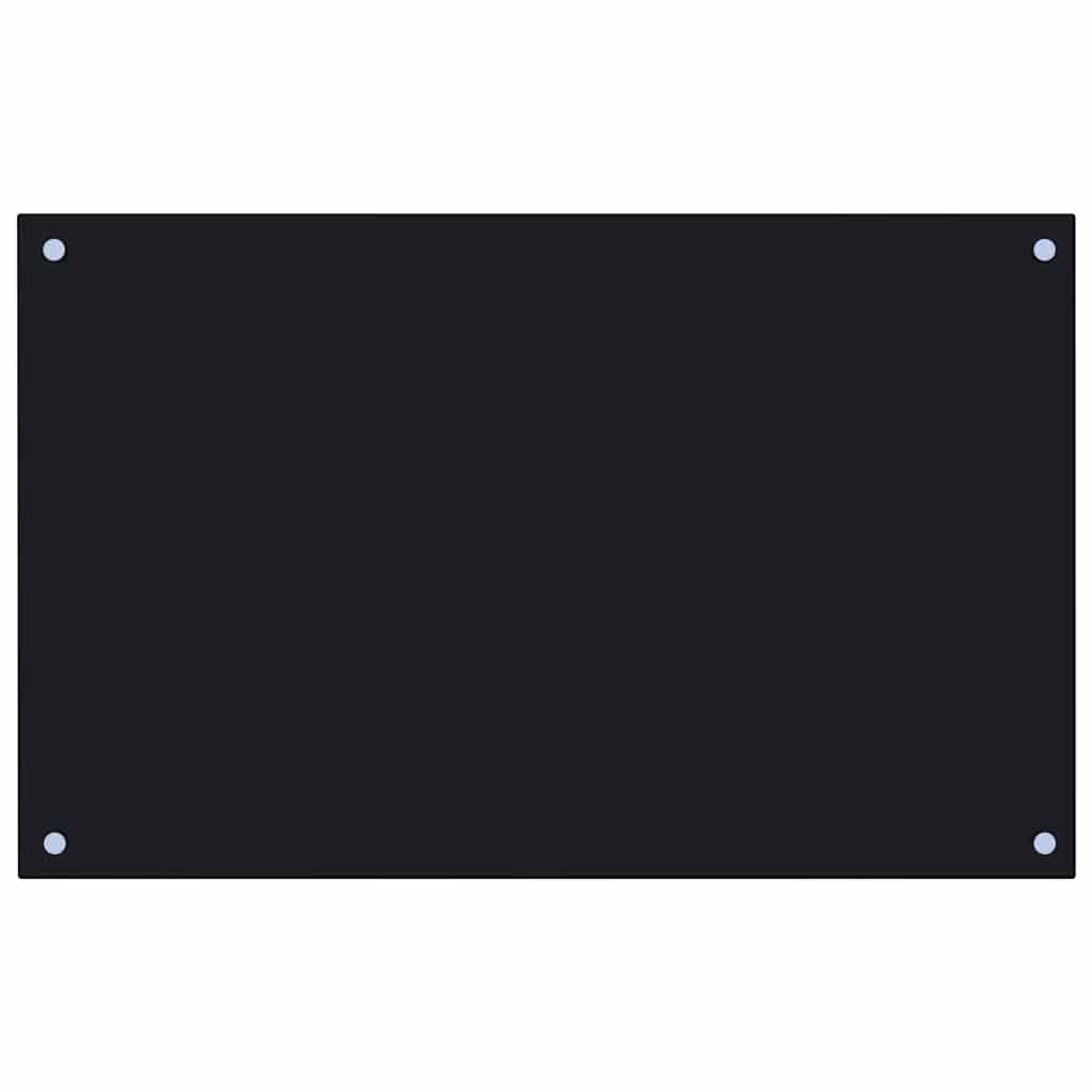 Kitchen Backsplashes 2 pcs Black 80x50 cm Tempered Glass