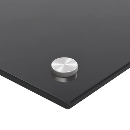 Kitchen Backsplashes 2 pcs Black 80x50 cm Tempered Glass