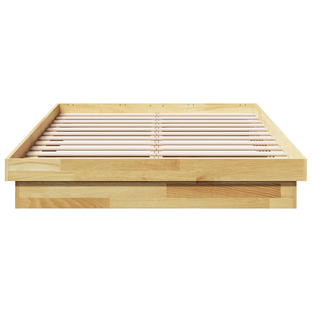 Bed Frame without Mattress 120x200 cm Solid Wood Oak