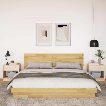 Bed Frame with Headboard without Mattress 180x200 cm Super King Solid Wood Oak