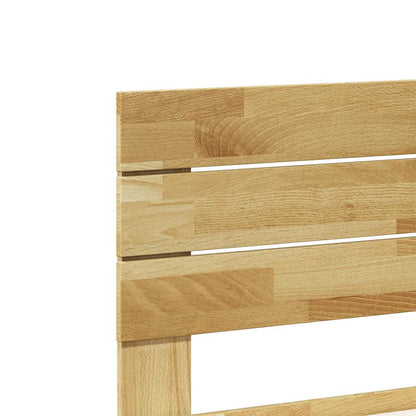 Bed Frame with Headboard without Mattress 75x190 cm Small Single Solid Wood Oak