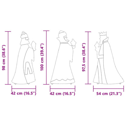 Christmas Lighting 3 pcs Warm White 105 cm Fabric