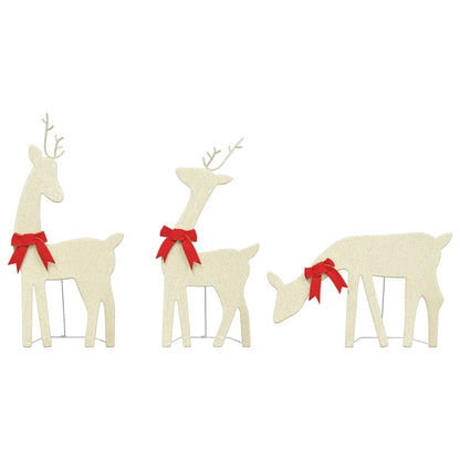Christmas Decoration Reindeer 3 pcs 90 LEDs Warm White