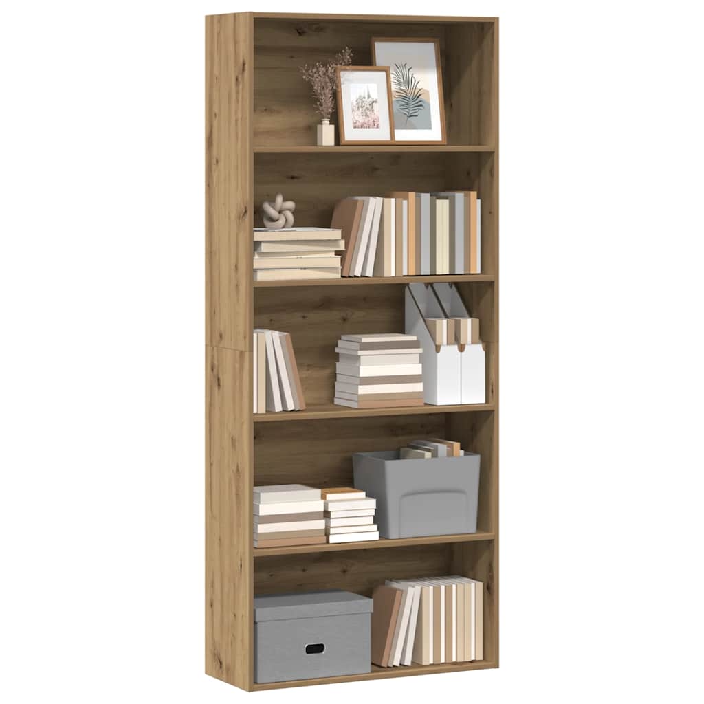 Book Cabinet Artisian Oak 80x30x189 cm Engineered Wood