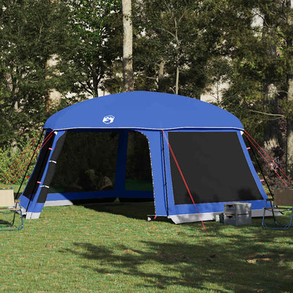 Pool Tent with Removable Fly & Mesh Walls Azure Blue 618x532 cm