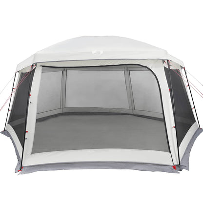Pool Tent with Removable Fly & Mesh Walls Grey 618x532 cm