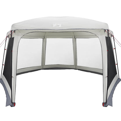 Pool Tent with Removable Fly & Mesh Walls Grey 670x590 cm