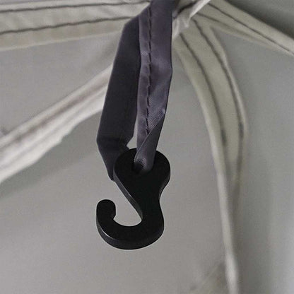 Pool Tent with Removable Fly & Mesh Walls Grey 612x612 cm