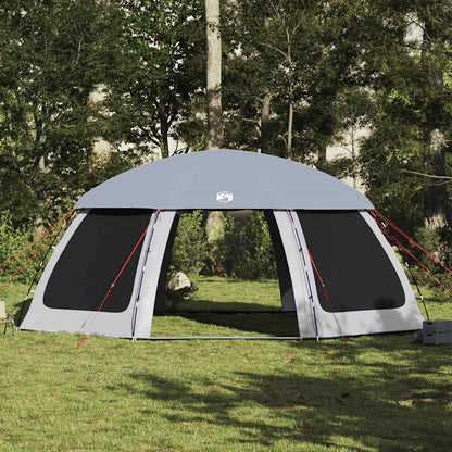Pool Tent with Removable Fly & Mesh Walls Grey 690x690 cm