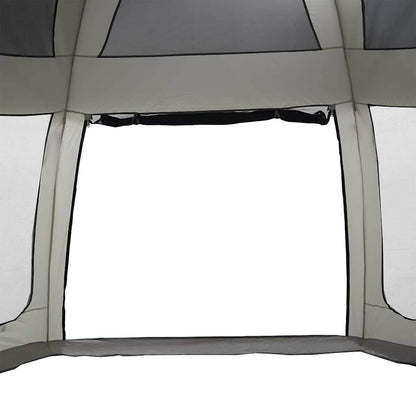 Pool Tent with Removable Fly & Mesh Walls Grey 690x690 cm
