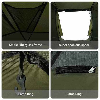 Fishing Tent with Roof Olive Green 514 x 465 x 187 cm