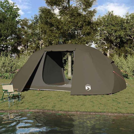 Fishing Tent Brown 514 x 465 x 187 cm Polyester and Fiberglass