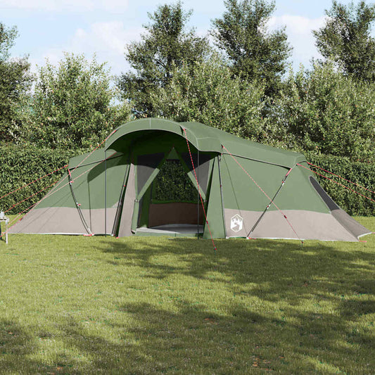 Family Tent with Roof Green and Grey 721 x 335 x 212 cm