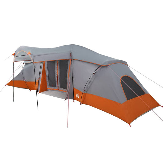 Family Tent with Roof Grey and Orange 721 x 335 x 212 cm