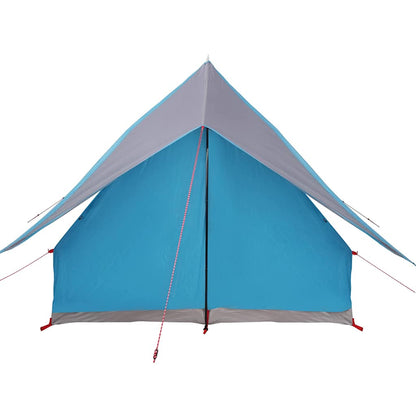 Family Tent with Roof Blue and Grey 220 x 220 x 184 cm