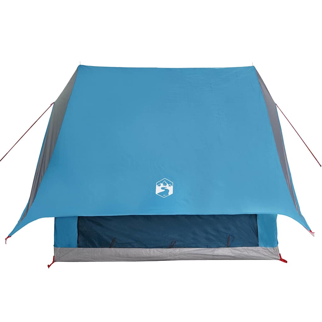 Family Tent with Roof Blue and Grey 220 x 220 x 184 cm