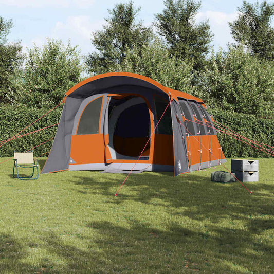 Family Tent with Roof Grey and Orange 576 x 325 x 213 cm