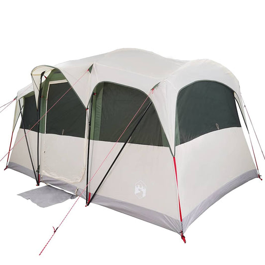 Family Tent with Roof White and Green 435 x 255 x 216 cm