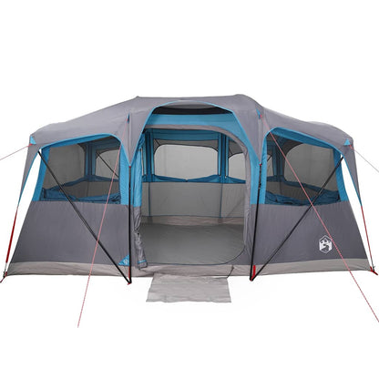 Family Tent with Roof Blue and Grey 435 x 255 x 216 cm