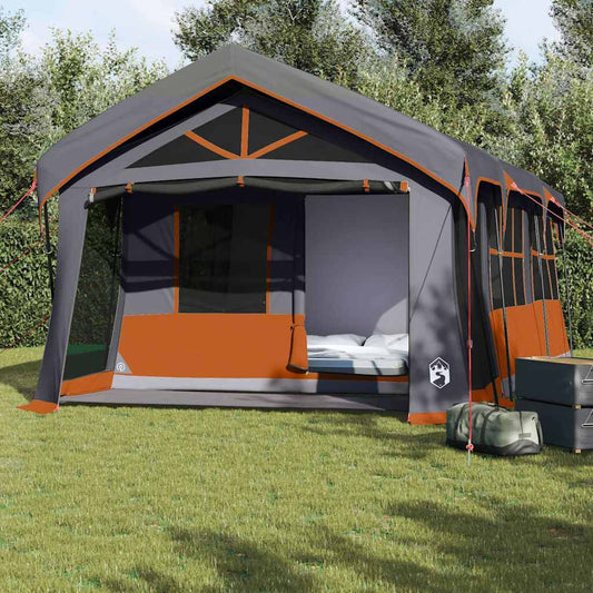 Family Tent Grey and Orange 620 x 322 x 240 cm Polyester
