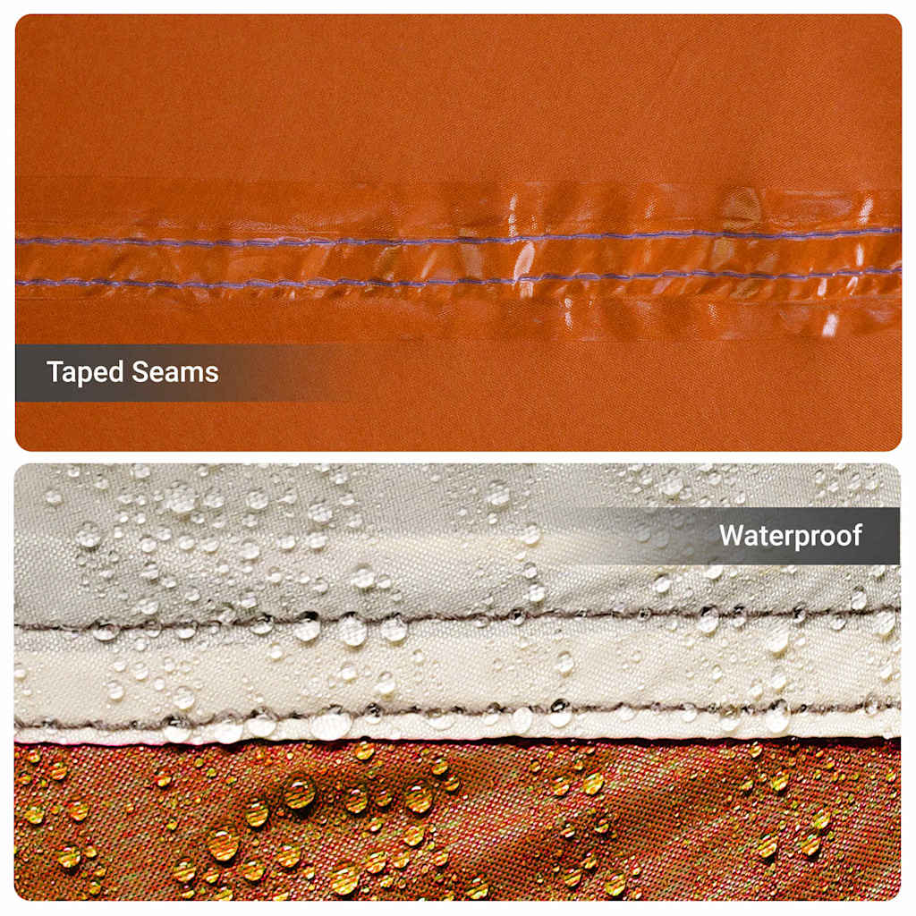 Family Tent with Roof Grey and Orange 622 x 295 x 238 cm