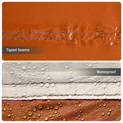 Family Tent with Roof Grey and Orange 622 x 295 x 238 cm