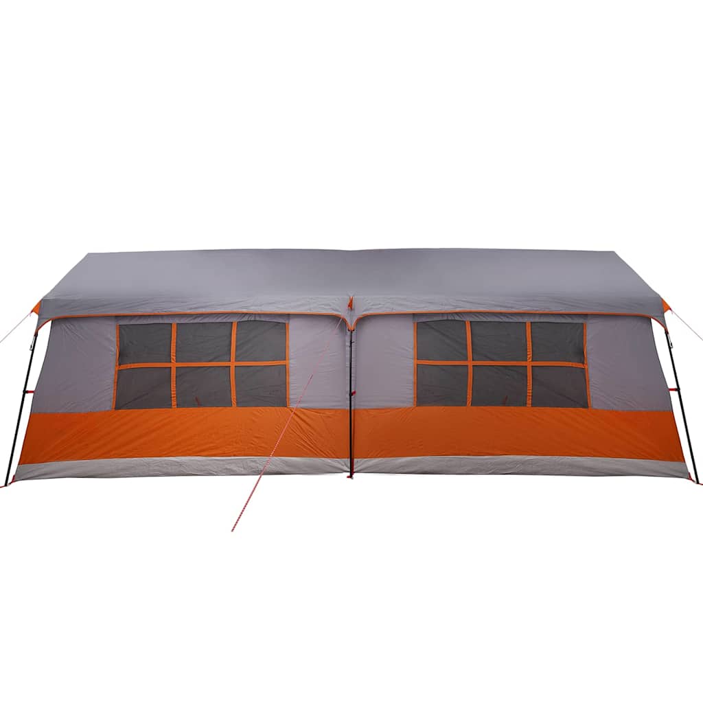 Family Tent with Roof Grey and Orange 622 x 295 x 238 cm
