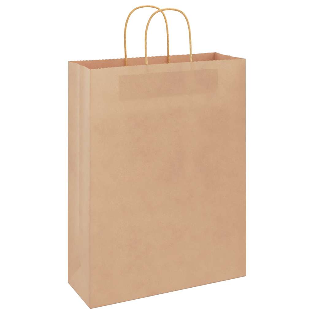 Paper Bags 50 pcs with Handles Brown 32x12x42 cm