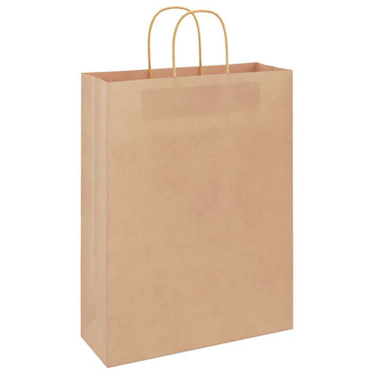 Paper Bags 50 pcs with Handles Brown 32x12x42 cm