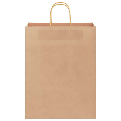 Paper Bags 50 pcs with Handles Brown 32x12x42 cm