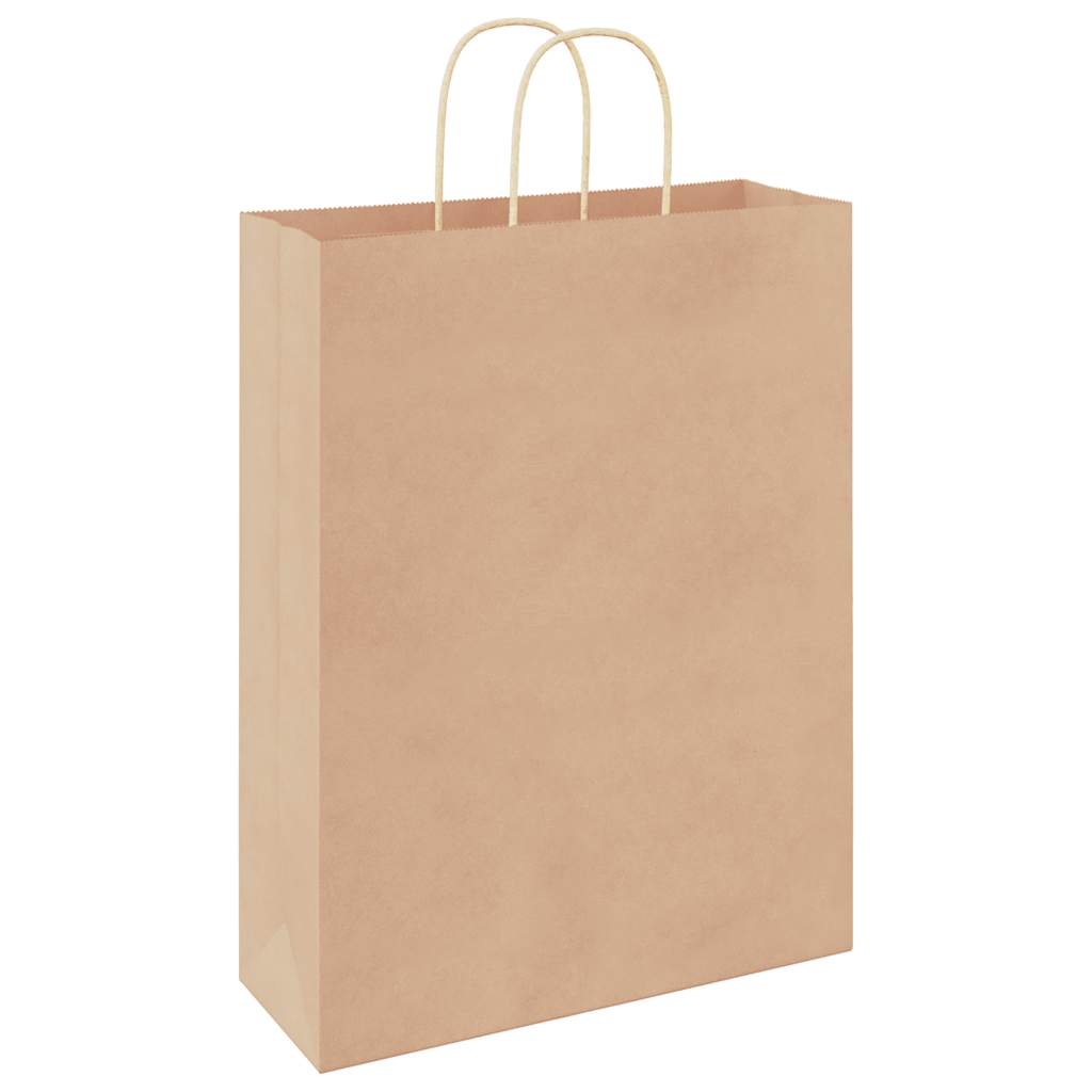 Paper Bags 50 pcs with Handles Brown 32x12x42 cm