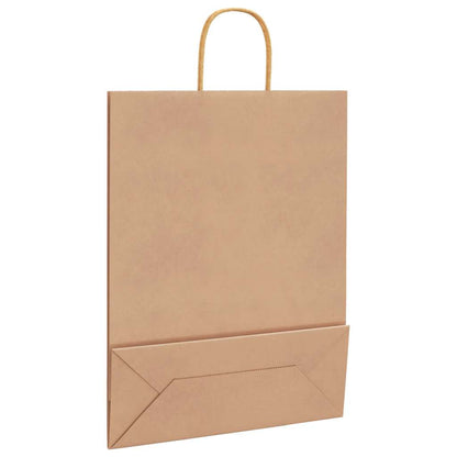 Paper Bags 50 pcs with Handles Brown 32x12x42 cm