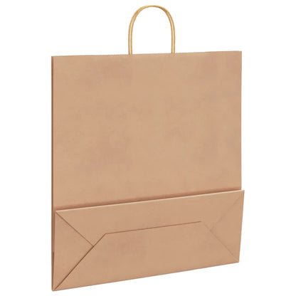 Paper Bags 50 pcs with Handles Brown 45x17x48 cm