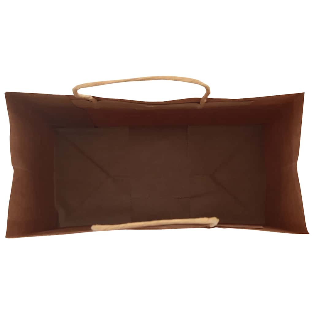 Paper Bags 250 pcs with Handles Brown 21x11x31 cm