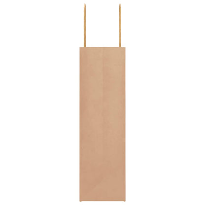 Paper Bags 250 pcs with Handles Brown 21x11x36 cm