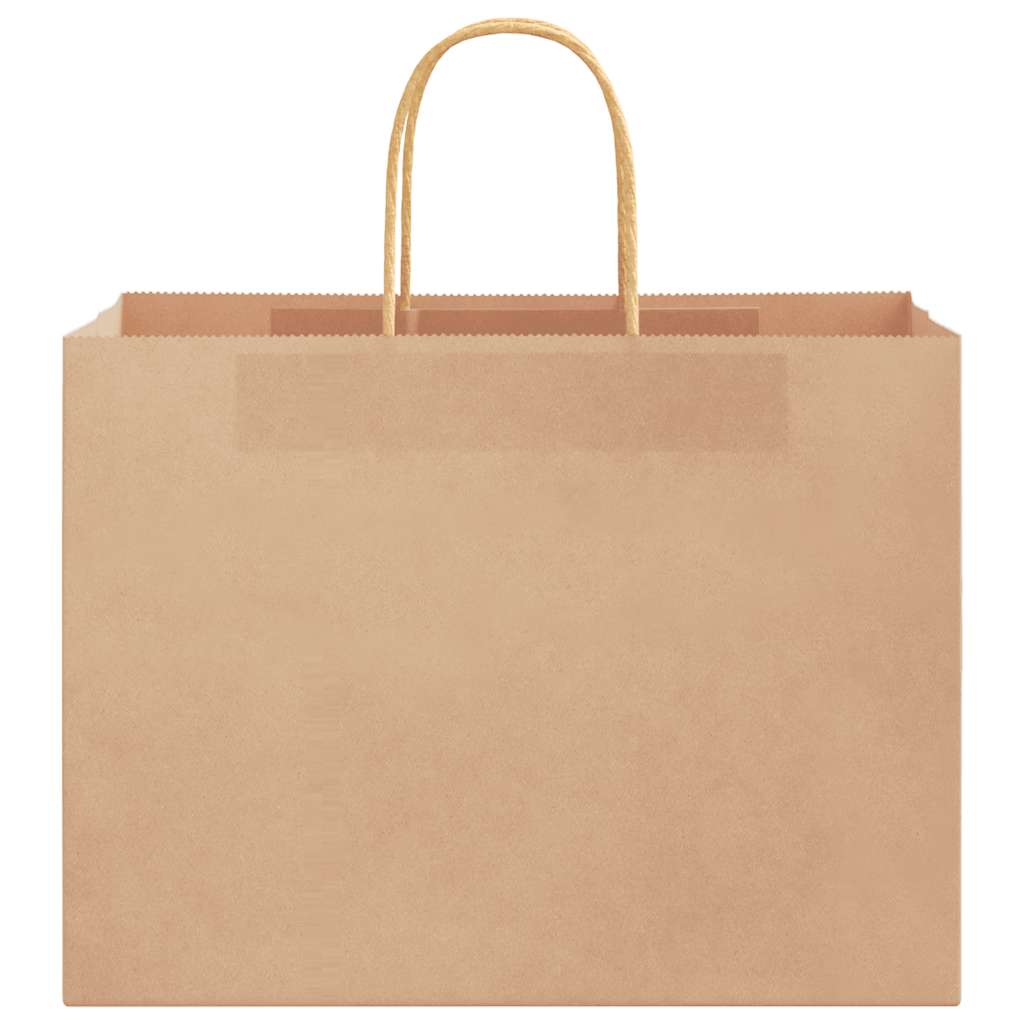 Paper Bags 250 pcs with Handles Brown 32x17x25 cm