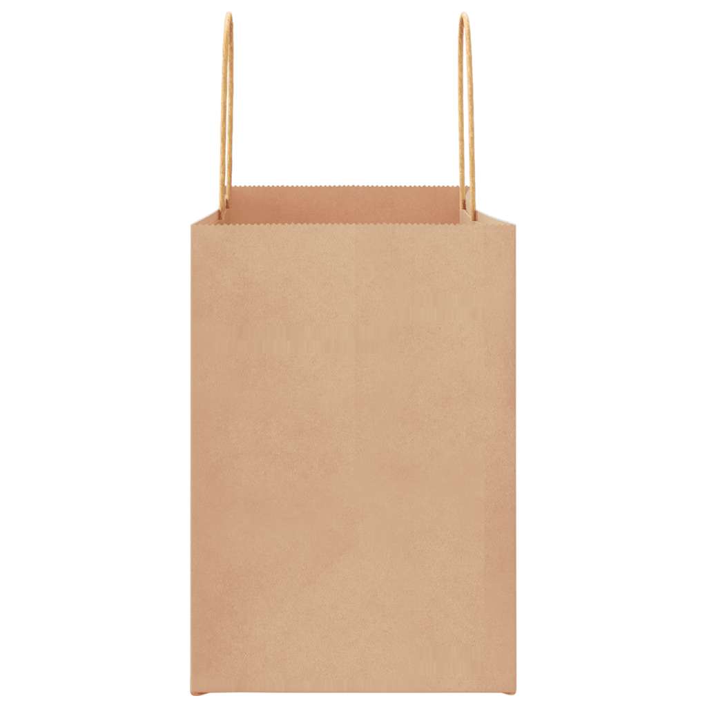 Paper Bags 250 pcs with Handles Brown 32x17x25 cm