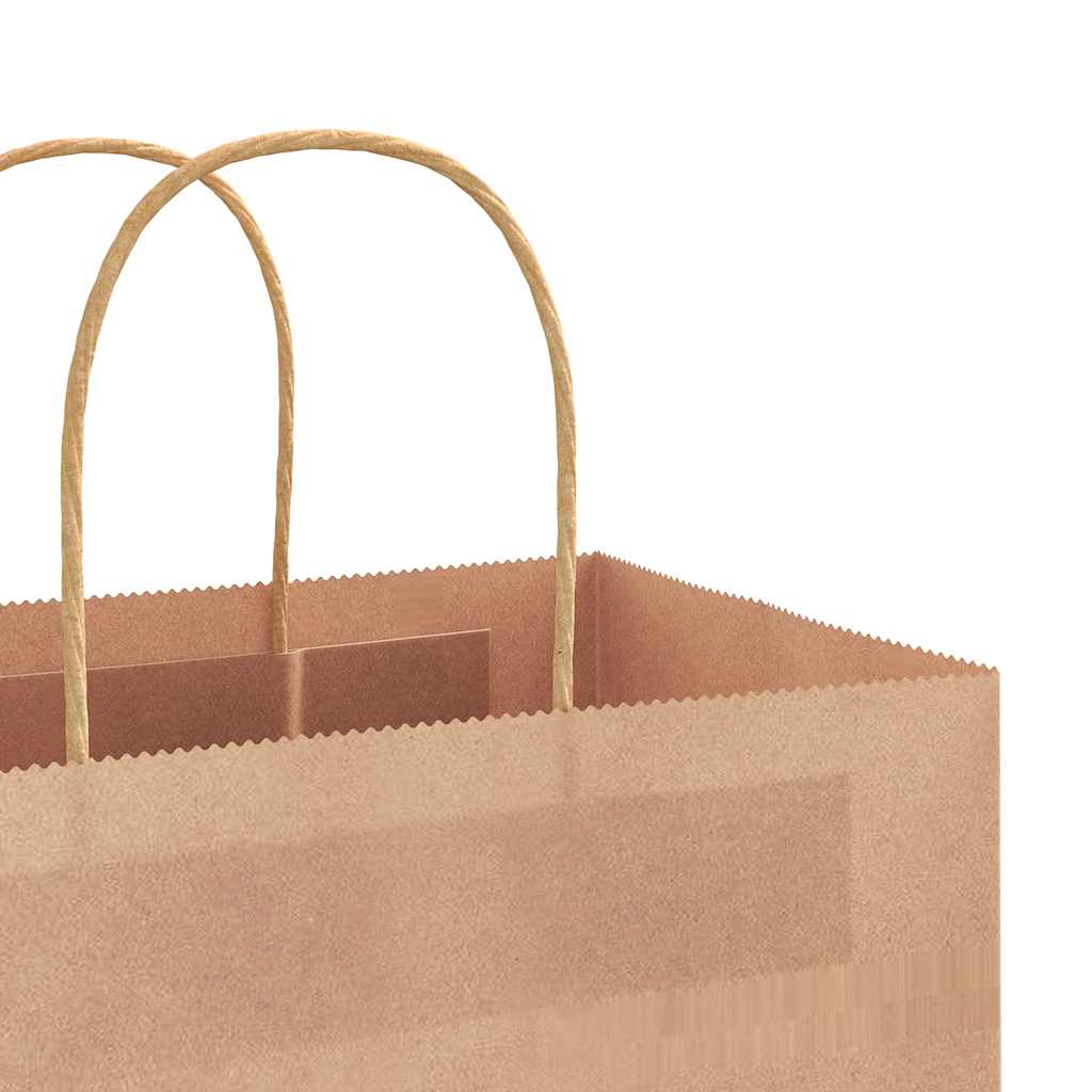 Paper Bags 250 pcs with Handles Brown 32x17x25 cm
