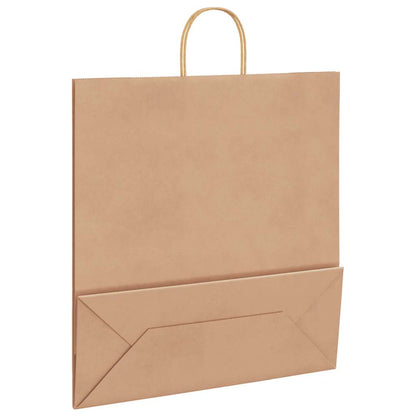 Paper Bags 250 pcs with Handles Brown 45x17x48 cm