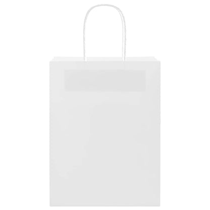 Paper Bags 50 pcs with Handles White 21x11x28 cm