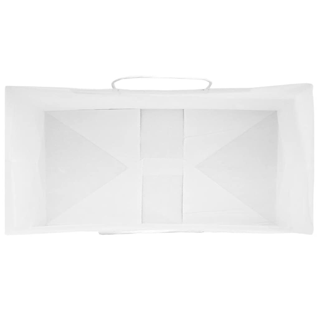 Paper Bags 50 pcs with Handles White 21x11x28 cm