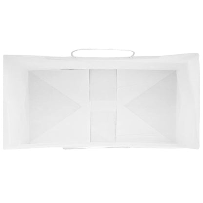 Paper Bags 50 pcs with Handles White 21x11x28 cm