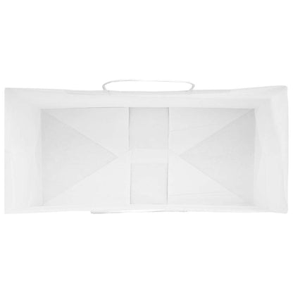 Paper Bags 50 pcs with Handles White 26x12x35 cm