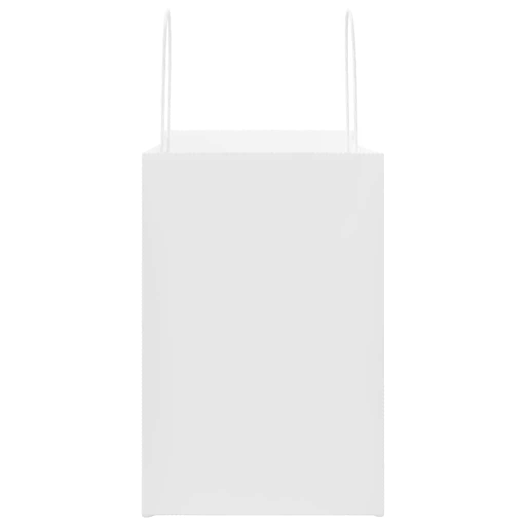 Paper Bags 250 pcs with Handles White 26x17x25 cm