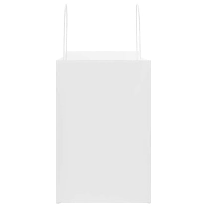 Paper Bags 250 pcs with Handles White 26x17x25 cm