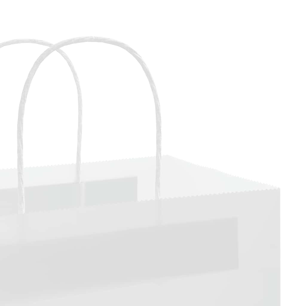 Paper Bags 250 pcs with Handles White 45x17x48 cm