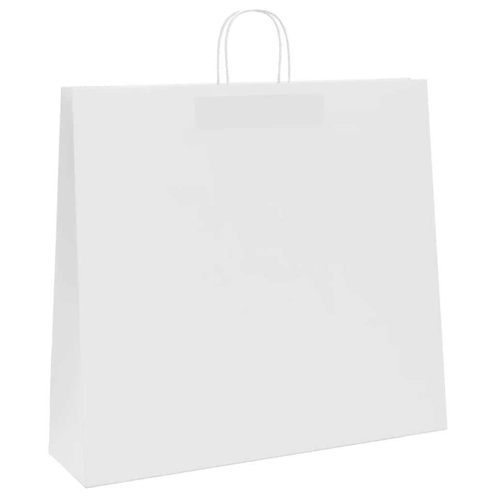 Paper Bags 250 pcs with Handles White 54x15x49 cm