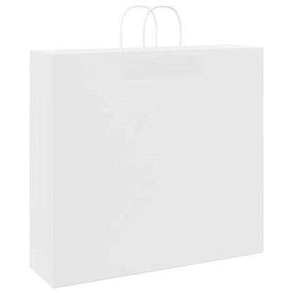 Paper Bags 250 pcs with Handles White 54x15x49 cm