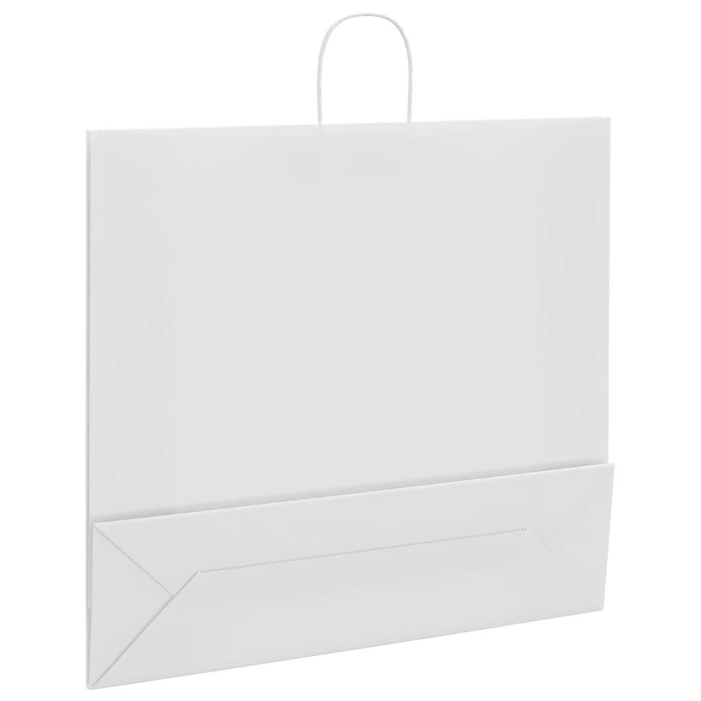 Paper Bags 250 pcs with Handles White 54x15x49 cm