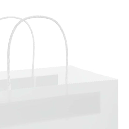 Paper Bags 250 pcs with Handles White 54x15x49 cm